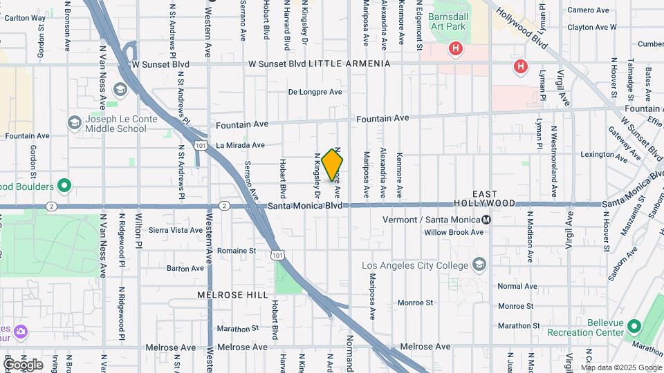 1133 N Ardmore Ave, Unit 3 Map and Location Details