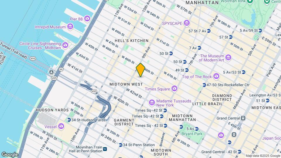 339 W 44th St Map and Location Details