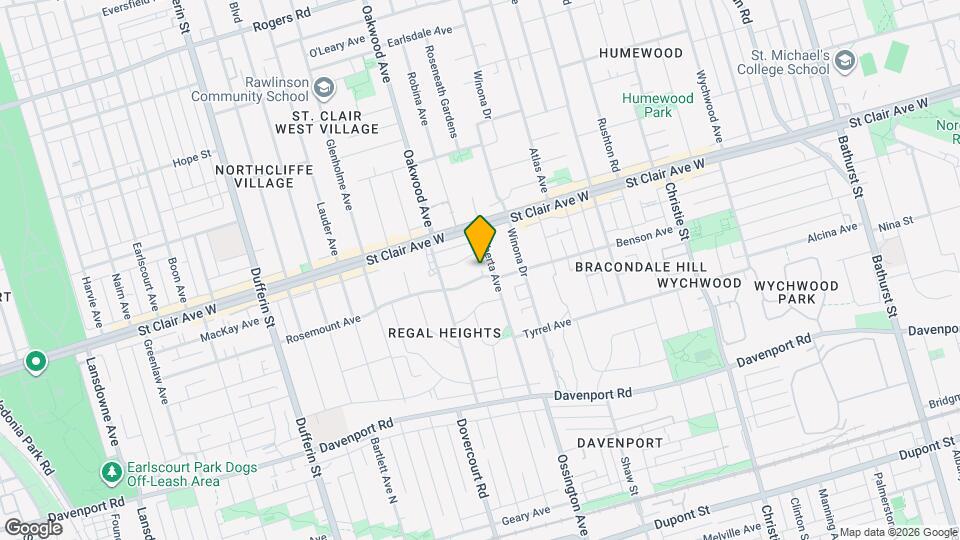14 Rosemount Ave, Unit Lower Map and Location Details
