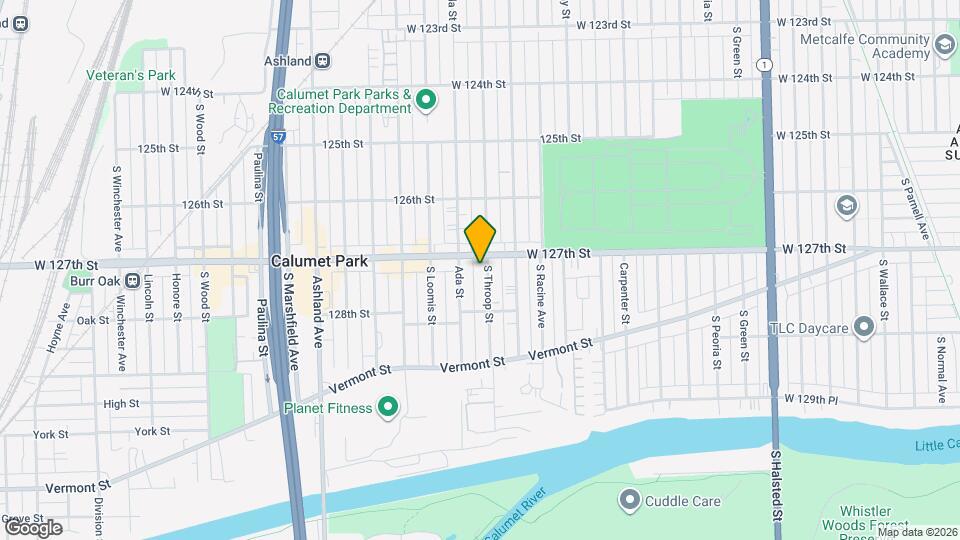 12706 S Throop St Map and Location Details