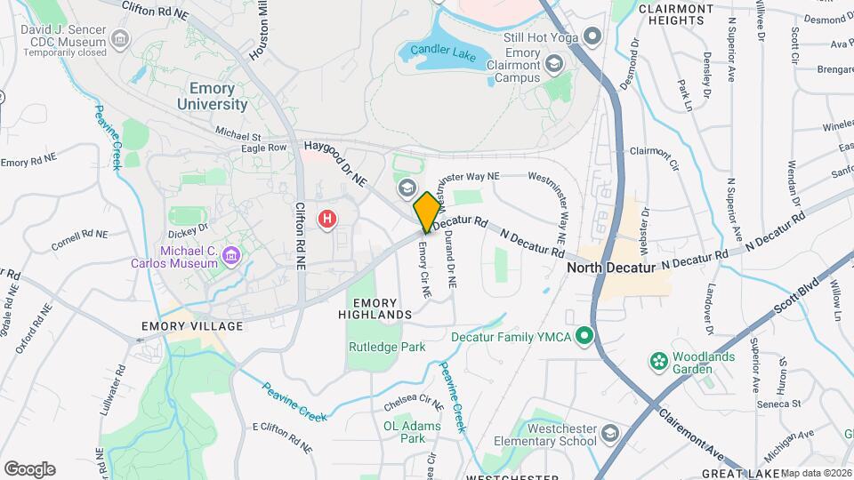 1873 N Decatur Rd NE, Unit Emory suite Map and Location Details