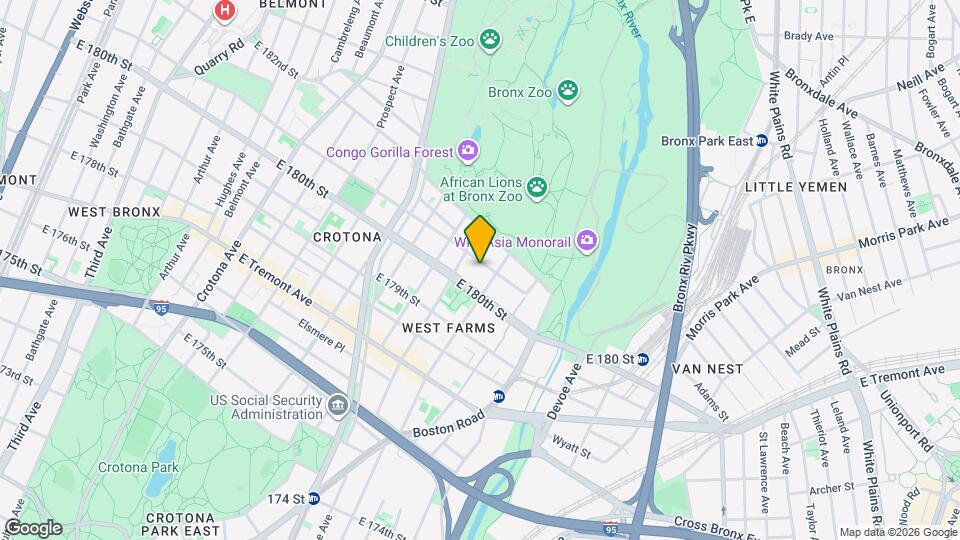 940 E 181st St, Unit 2 Map and Location Details