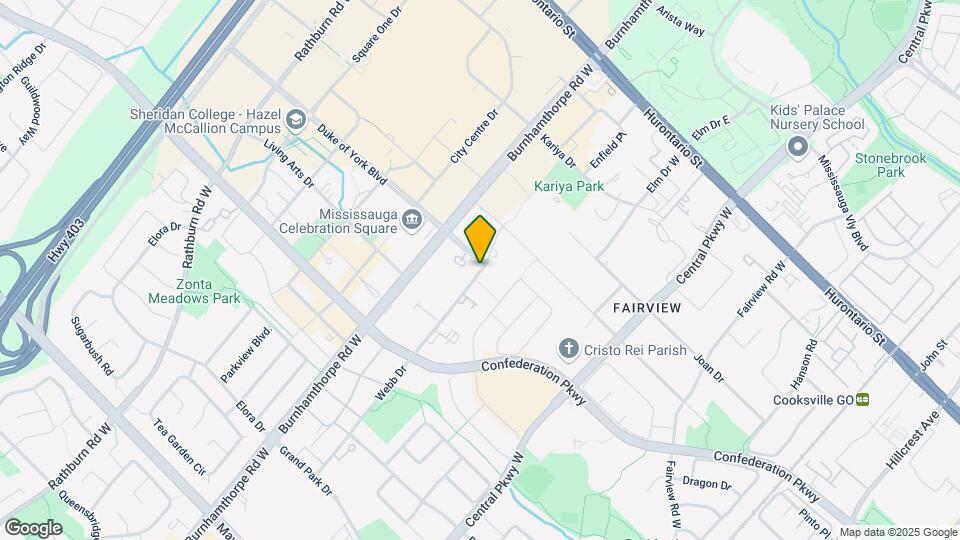 Mississauga Furnished Apartments Map and Location Details