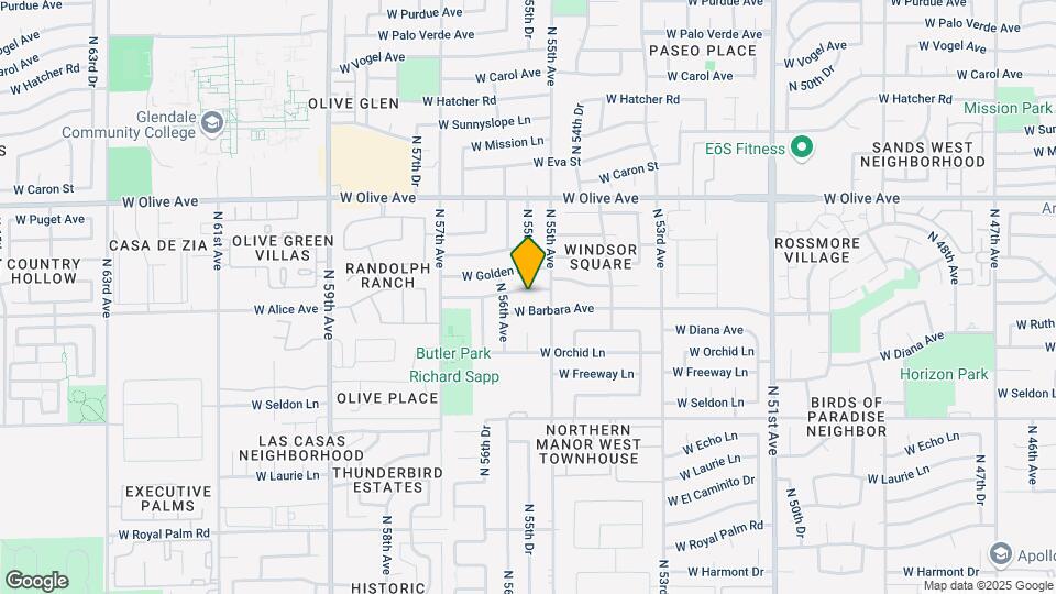 5521 W Alice Ave Map and Location Details