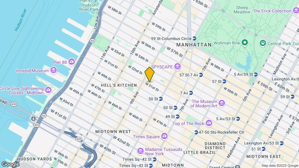 353 W 51st St Map and Location Details
