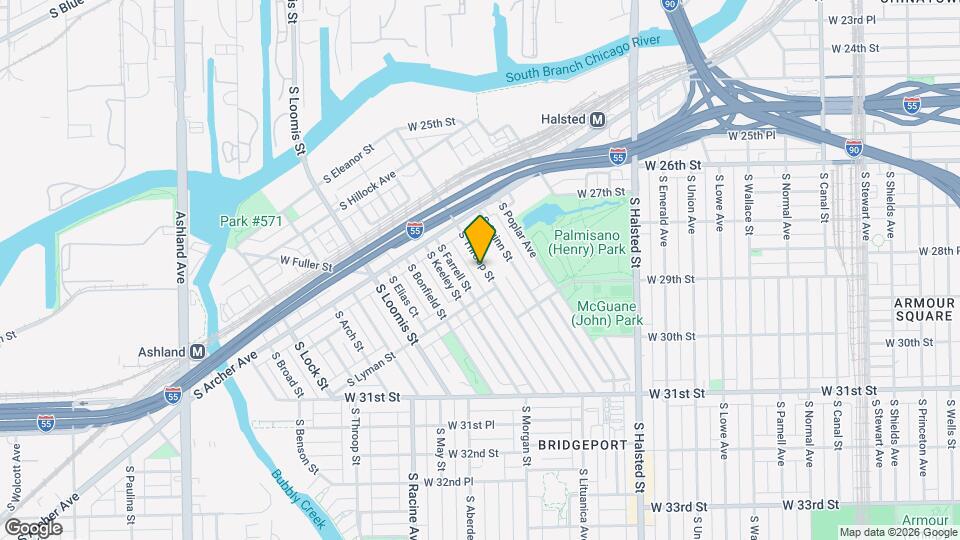 2856 S Throop St Map and Location Details