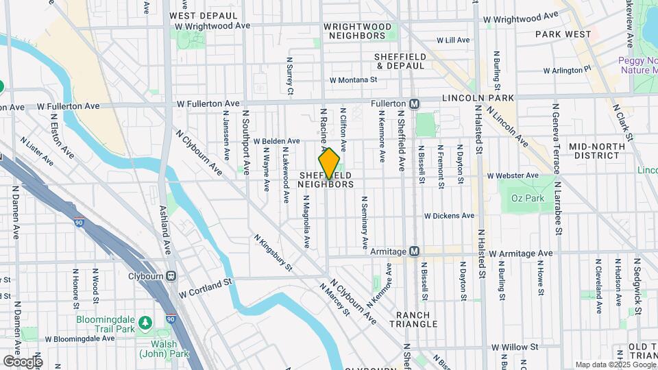 1157 W Webster Ave Map and Location Details