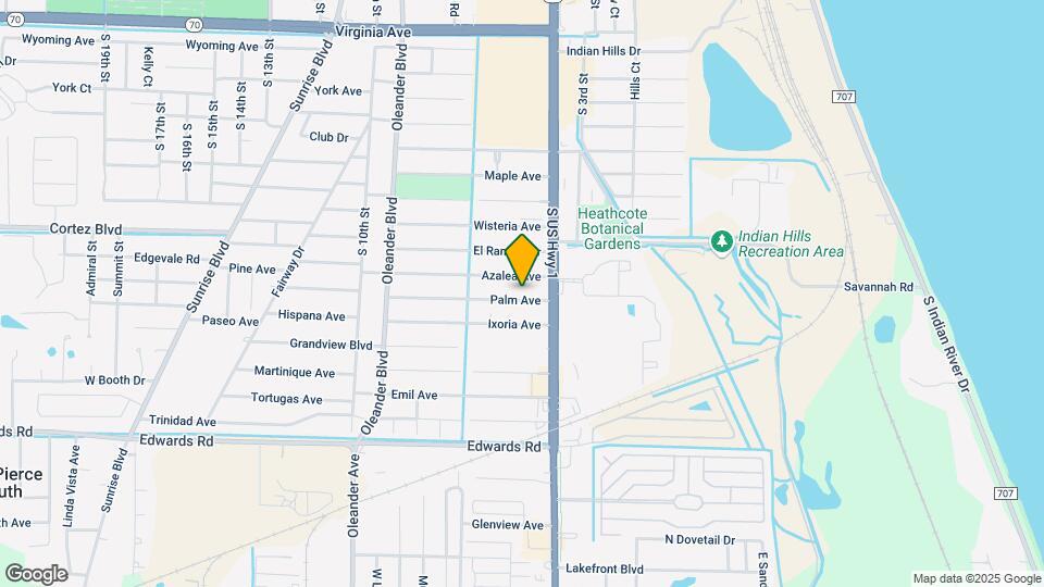 410 Palm Ave Map and Location Details