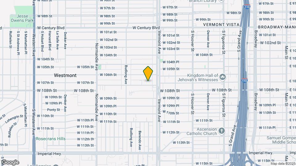 1033-1035 W 107th St Map and Location Details