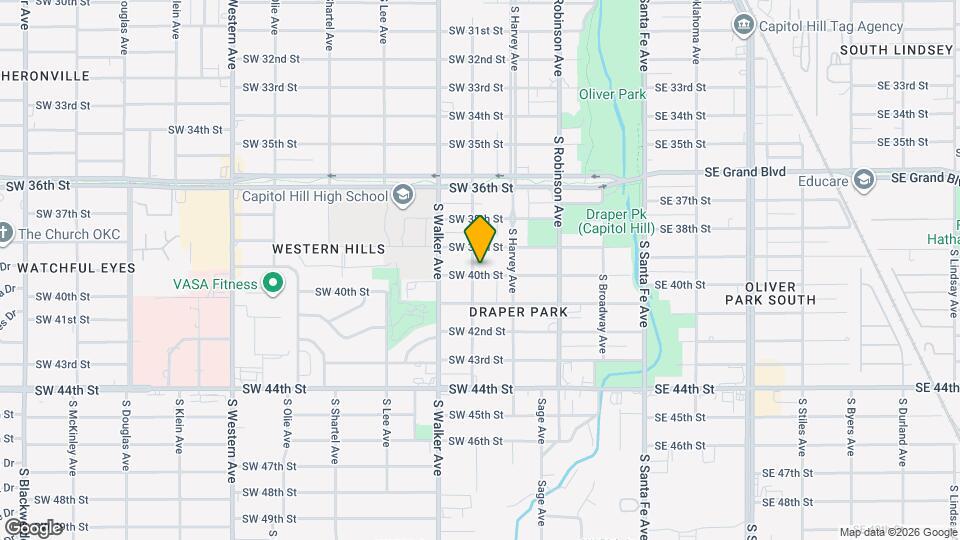 4012 S Hudson Ave Map and Location Details