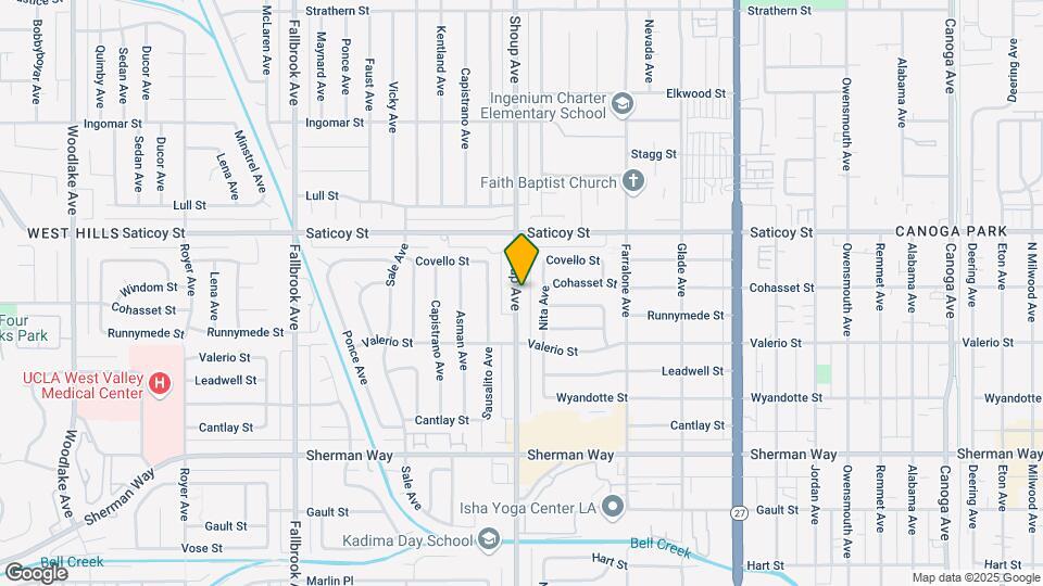 7458 Shoup Ave Map and Location Details