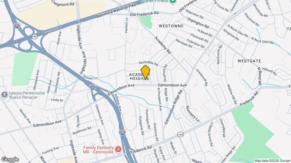 6036 Edmondson Ave Mapa y Detalles de la Ubicación