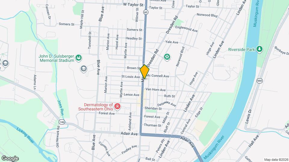 1634 Maple Ave Map and Location Details