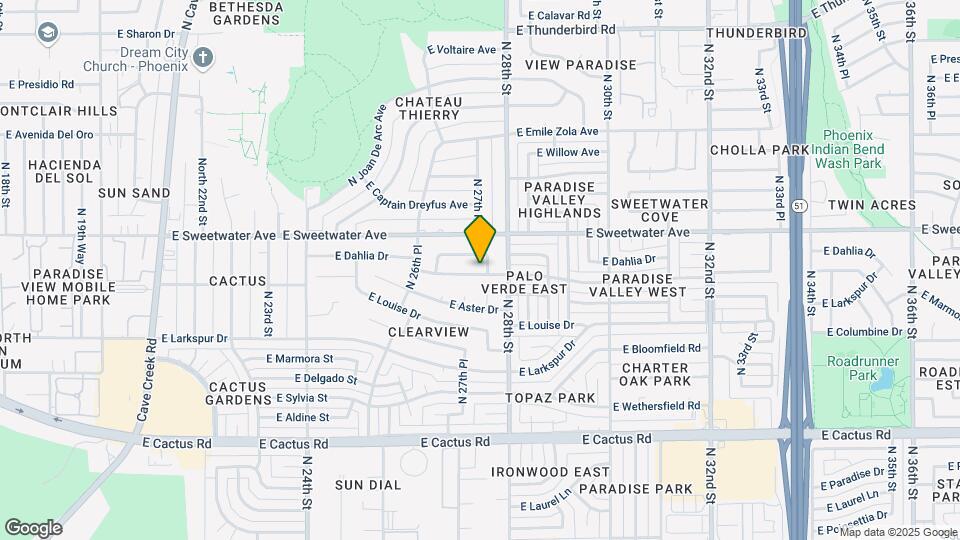 2744 E Windrose Dr Map and Location Details