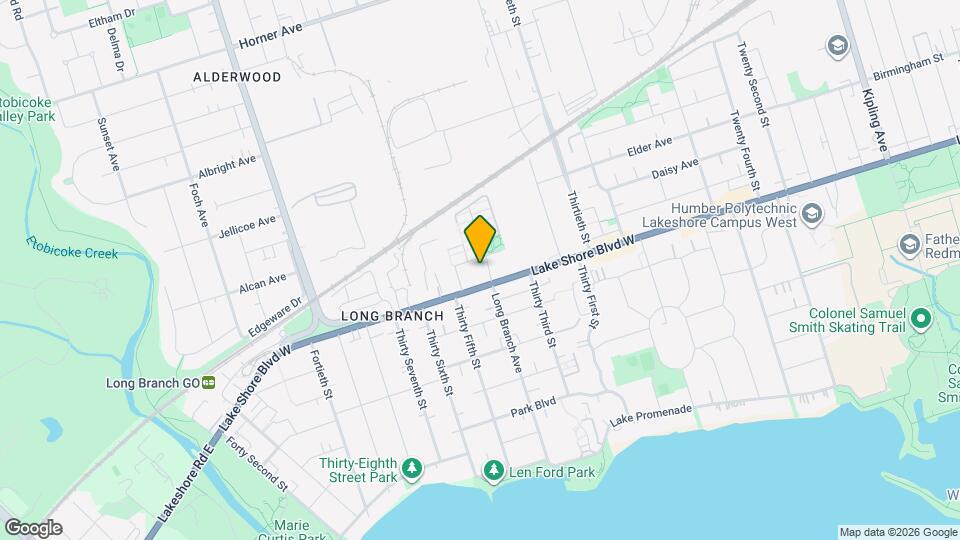 3580 Lake Shore Blvd W Map and Location Details