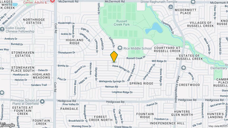 3521 Aqua Springs Dr Map and Location Details