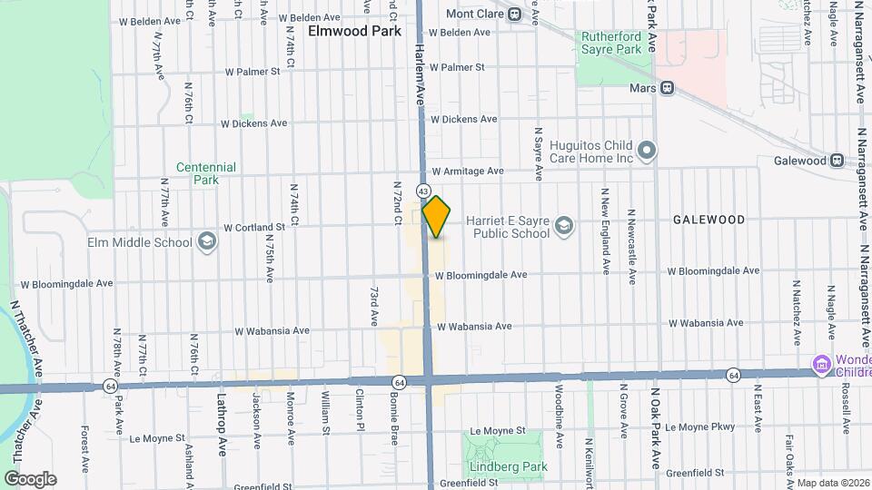 1837 N Harlem Ave Map and Location Details