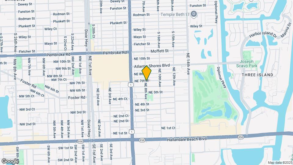 800 NE 7th St Map and Location Details