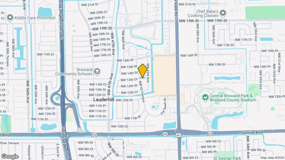 1320 NW 43 Terrace Map and Location Details