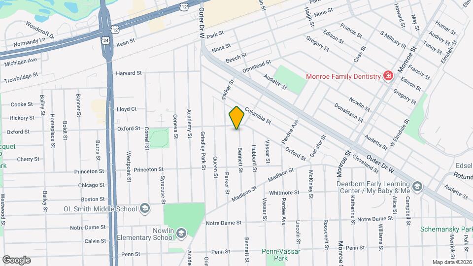 2630 Bennett St Map and Location Details