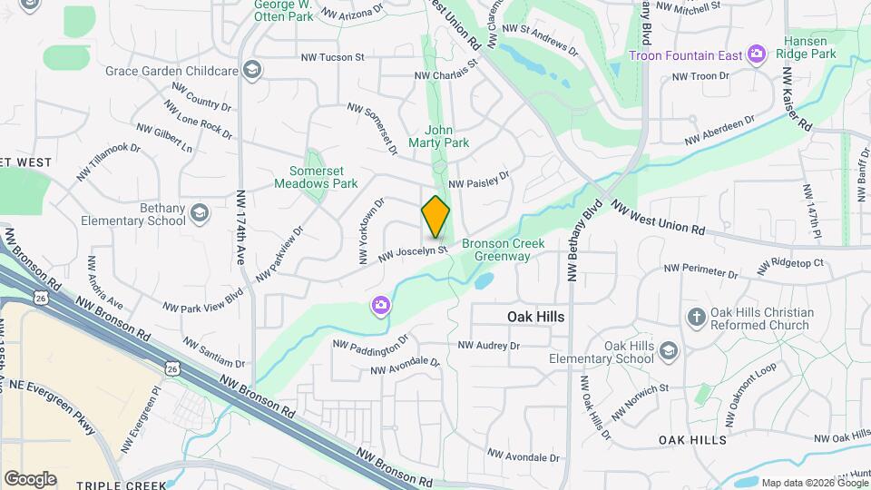 16505 NW Joscelyn St Map and Location Details