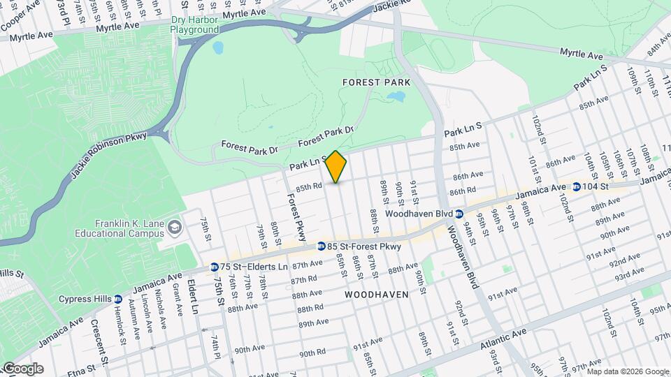 85-20 85th Rd, Unit 2nd Floor Map and Location Details