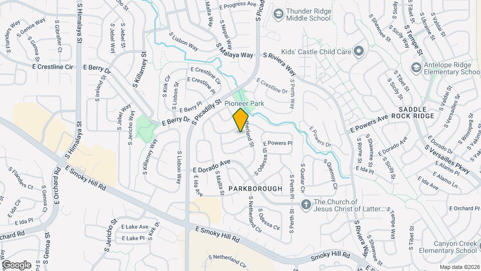 21287 E Powers Pl Mapa y Detalles de la Ubicación