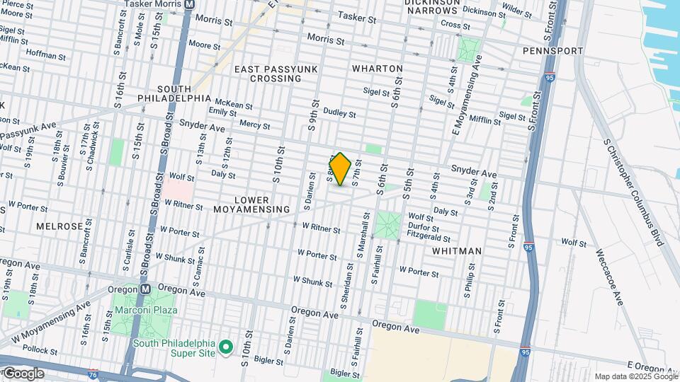 725 Daly St Map and Location Details