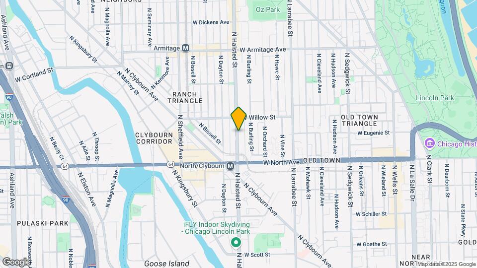 1701 N Halsted St Map and Location Details