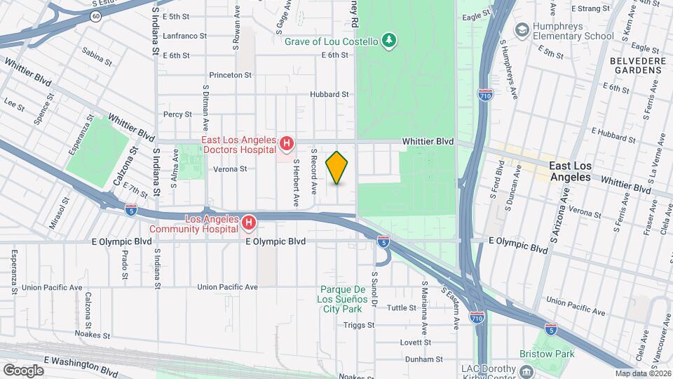 1033 S Bonnie Beach Pl, Unit #1 Map and Location Details