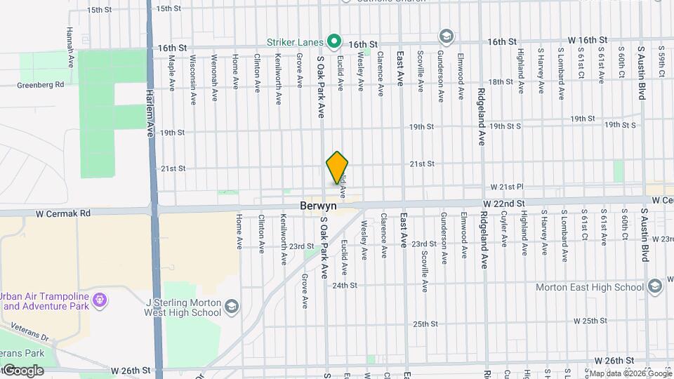 6839 W 21st Pl Map and Location Details