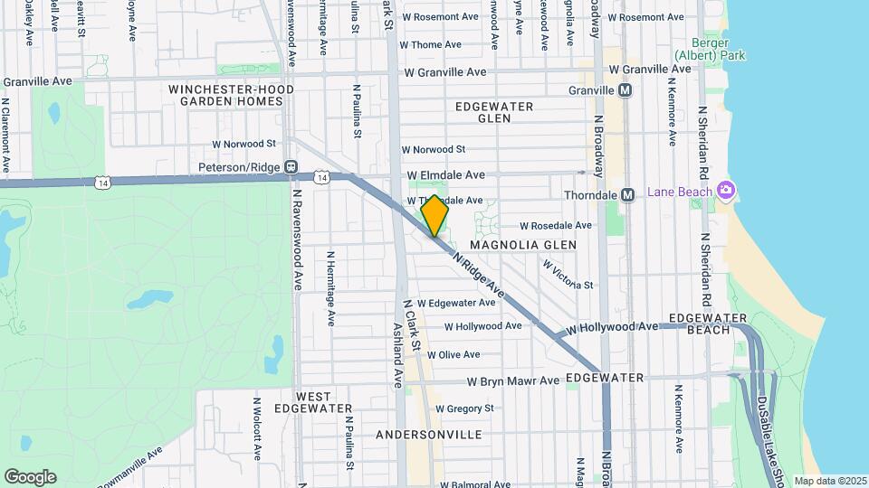 5860 N Ridge Ave Map and Location Details
