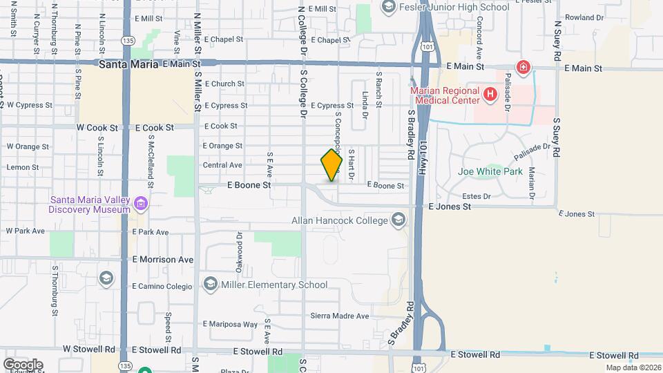 835 E Boone St Map and Location Details