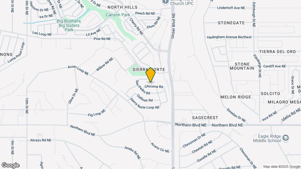 1833 Chicoma Rd NE Map and Location Details