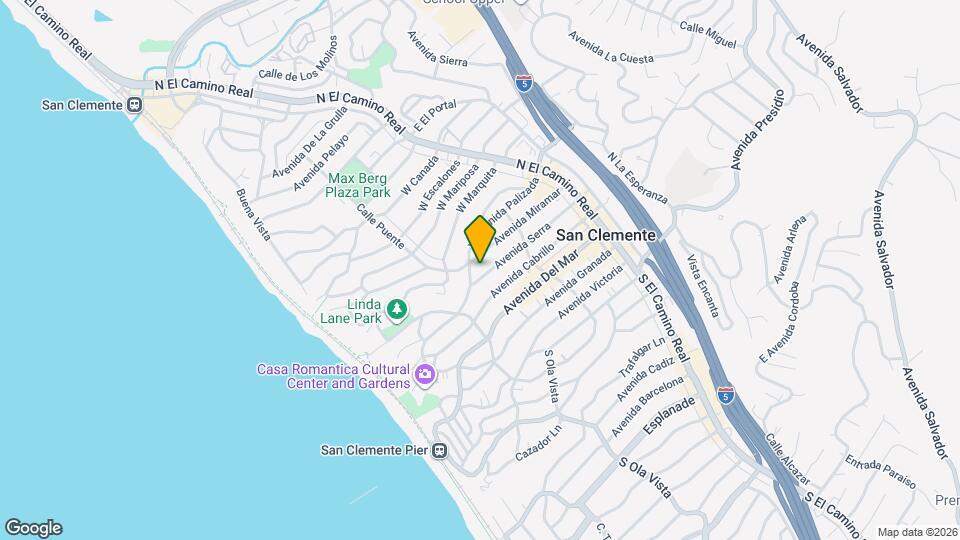 234 Avenida Serra Map and Location Details