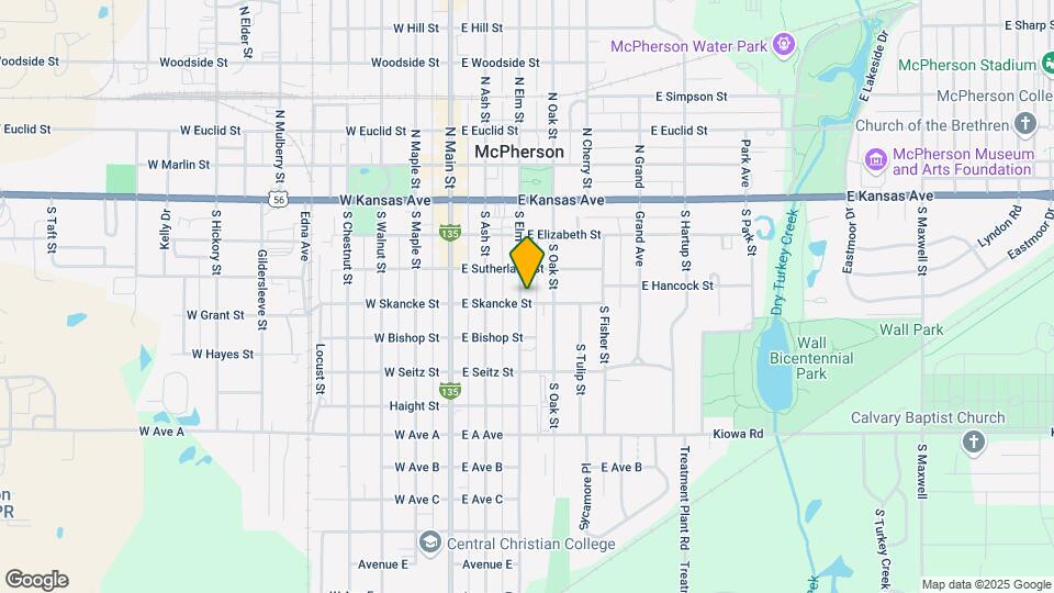 321 S Elm St Map and Location Details
