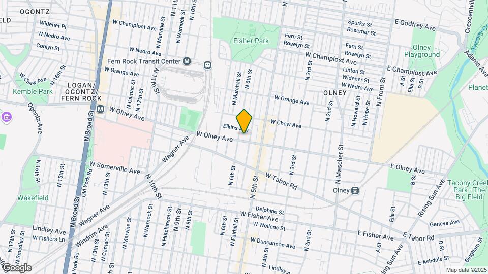 539 W Olney Ave, Unit 2nd floor Map and Location Details