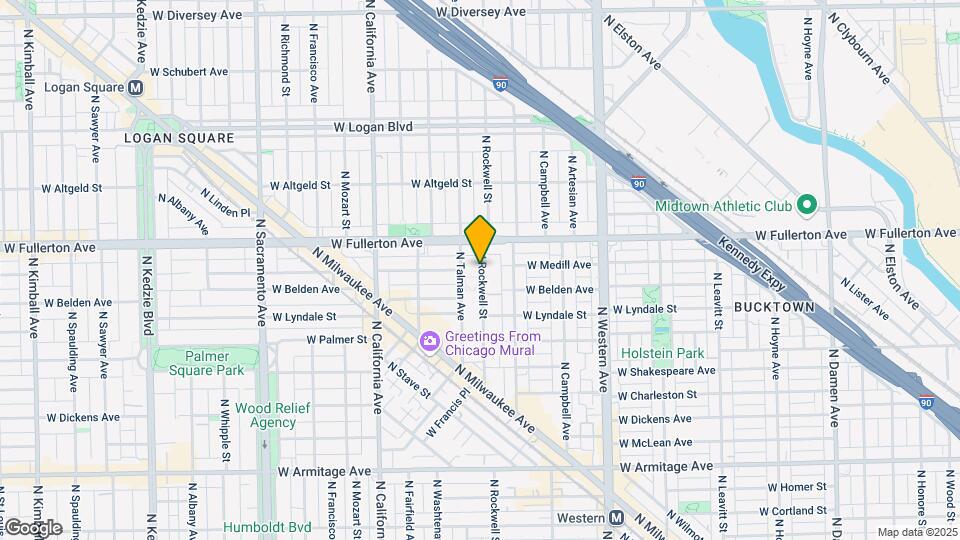 2324 N Rockwell St Map and Location Details