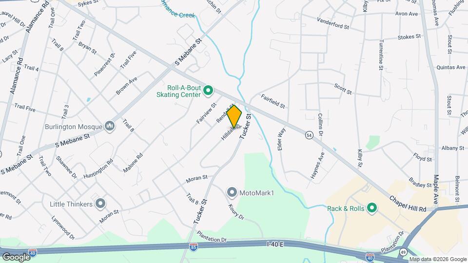 1910 Hilldale Dr Map and Location Details