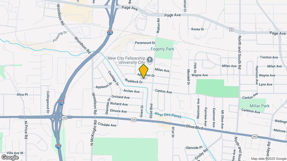 8303 Braddock Dr Map and Location Details