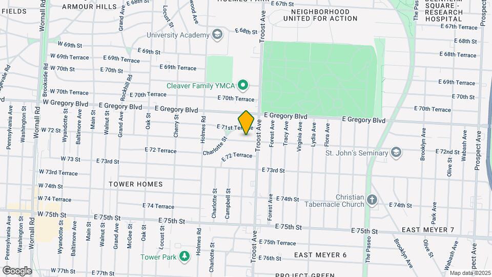 836 E 72nd St Map and Location Details