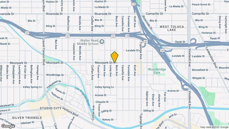 11544 Moorpark St Map and Location Details