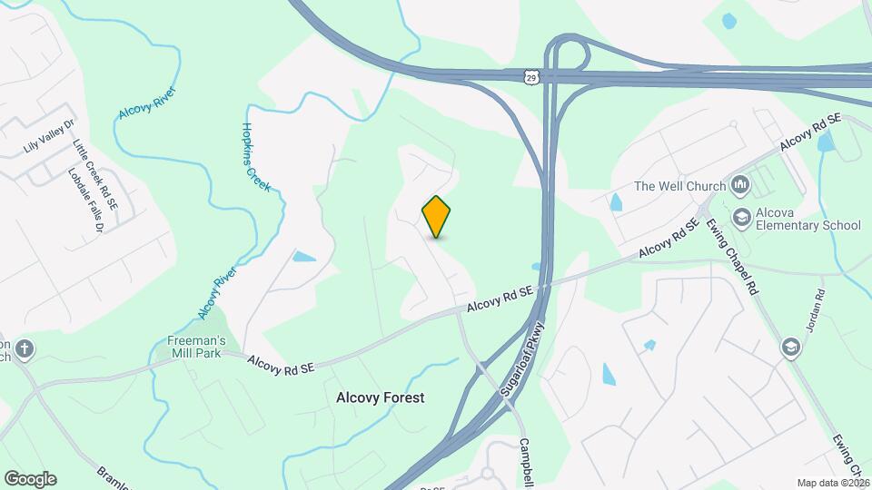 640 Alcovy Springs Dr SE Mapa y Detalles de la Ubicación