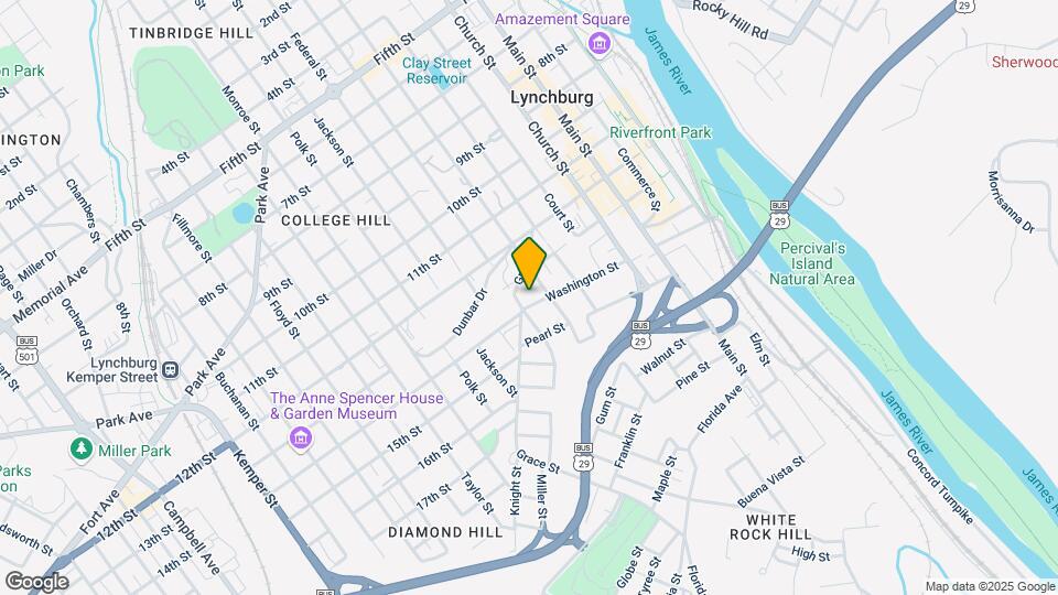 613 Washington St Map and Location Details