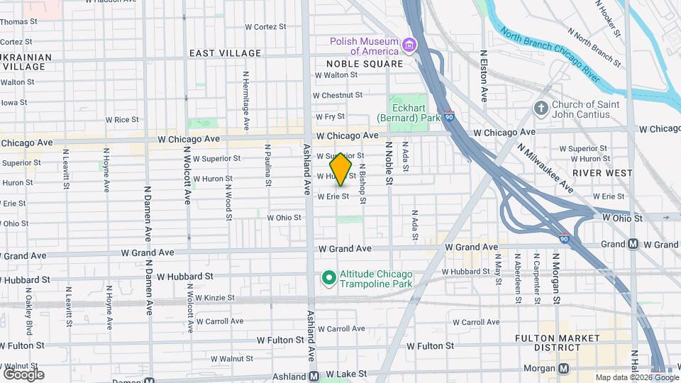 1478 W Erie St, Unit 1F Mapa y Detalles de la Ubicación