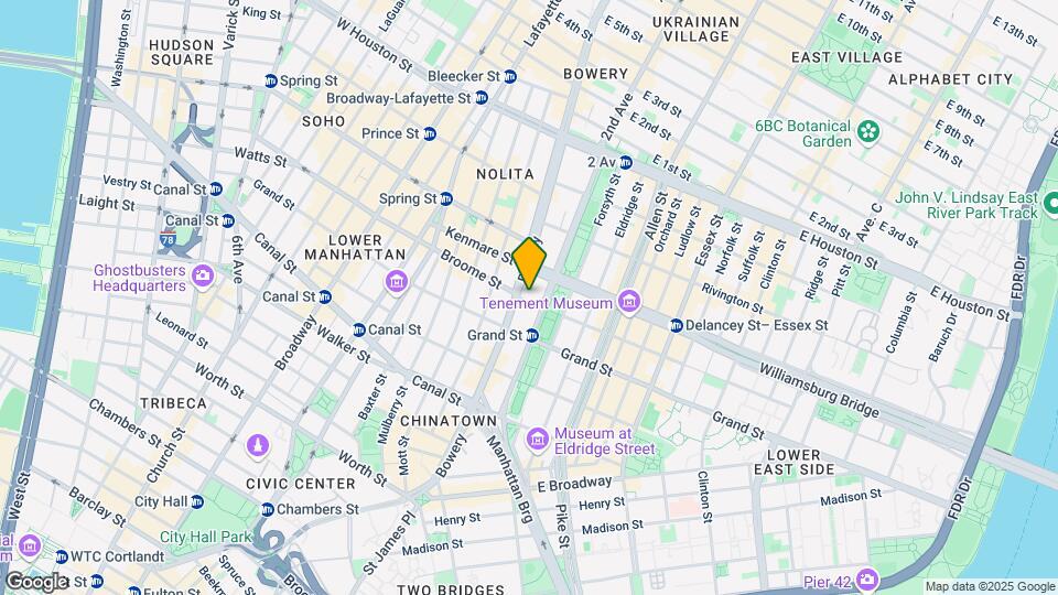 334 Broome St Mapa y Detalles de la Ubicación