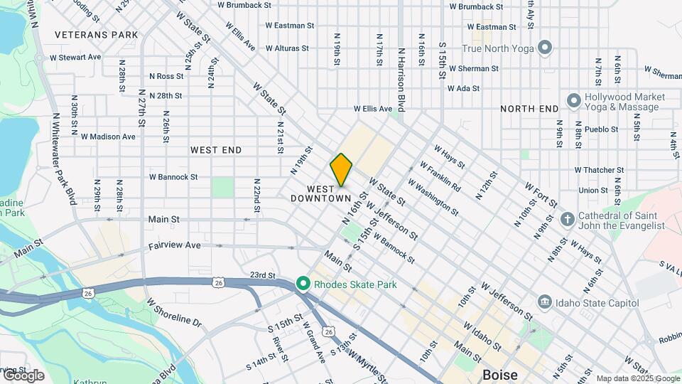 1619 W Jefferson St Map and Location Details