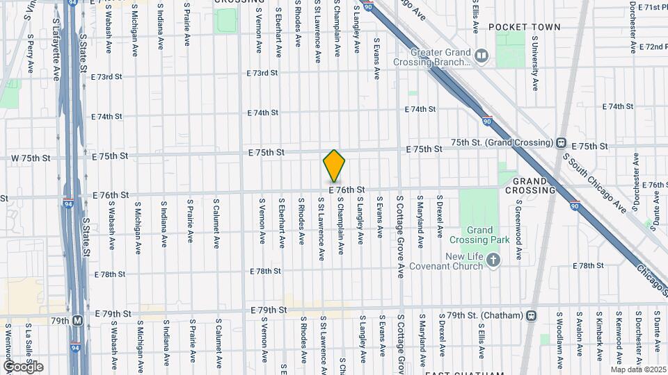 7556 S Champlain Ave Map and Location Details