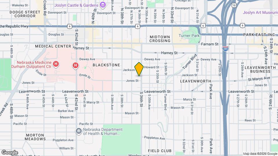 626 S 36th St, Unit Blackstone Duplex #1 Map and Location Details