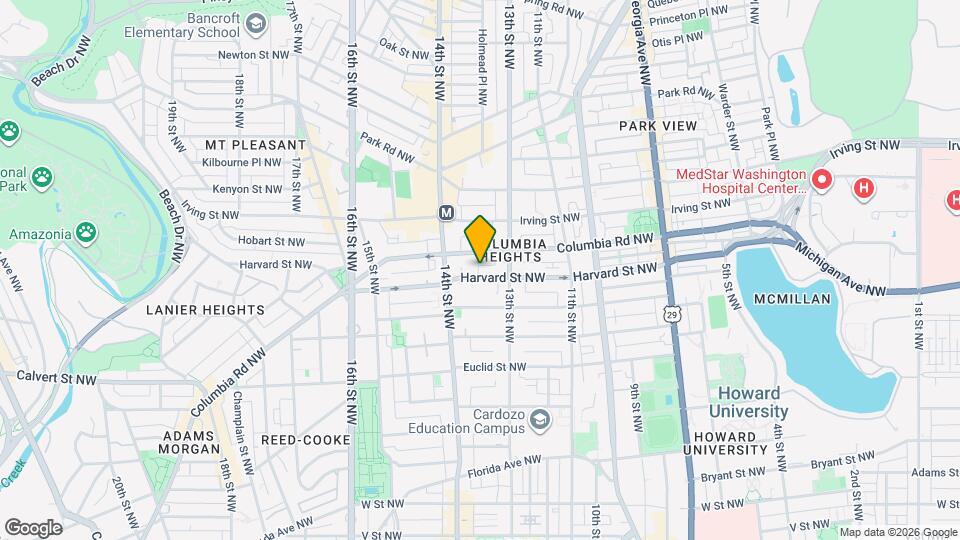 1337 Harvard St NW Map and Location Details